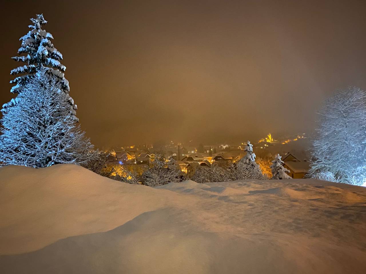 Nachtfoto-Winter